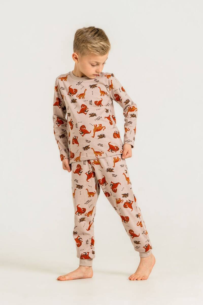 Rolypoly Erkek Çocuk %100 Pamuk Nap Is Over Sarı Uzun Kol Pijama Takım RP3887-C-V2 - 6