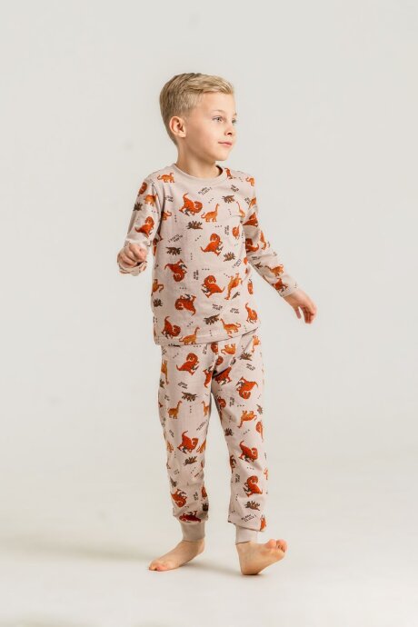 Rolypoly Erkek Çocuk %100 Pamuk Nap Is Over Sarı Uzun Kol Pijama Takım RP3887-C-V2 - 8