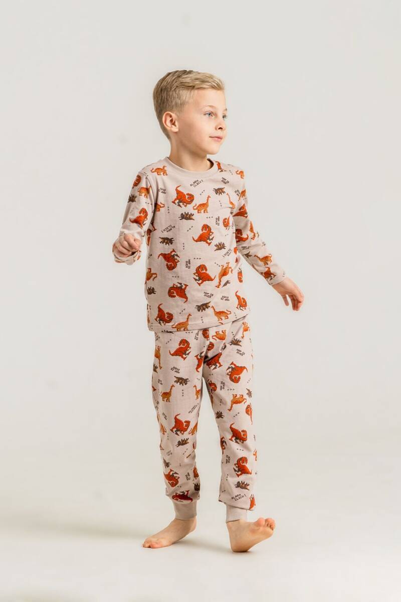 Rolypoly Erkek Çocuk %100 Pamuk Nap Is Over Sarı Uzun Kol Pijama Takım RP3887-C-V2 - 8