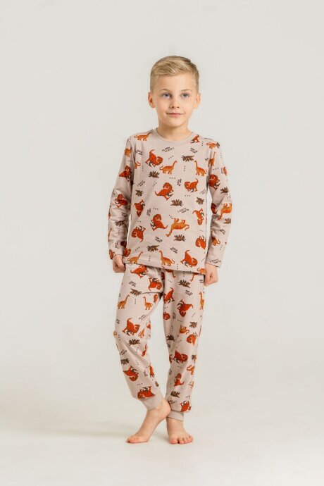 Rolypoly Erkek Çocuk %100 Pamuk Nap Is Over Sarı Uzun Kol Pijama Takım RP3887-C-V2 (1)