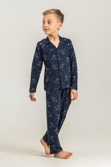 Rolypoly Erkek Çocuk Polar Bear Lacivert Gömlek Pijama Takımı RP3865-C-V1