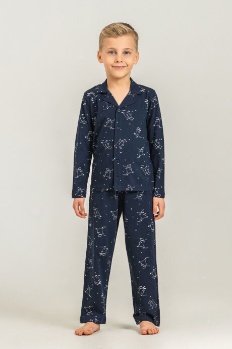Rolypoly Erkek Çocuk %100 Pamuk Polar Bear Lacivert Gömlek Pijama Takımı RP3865-C-V1 - 8