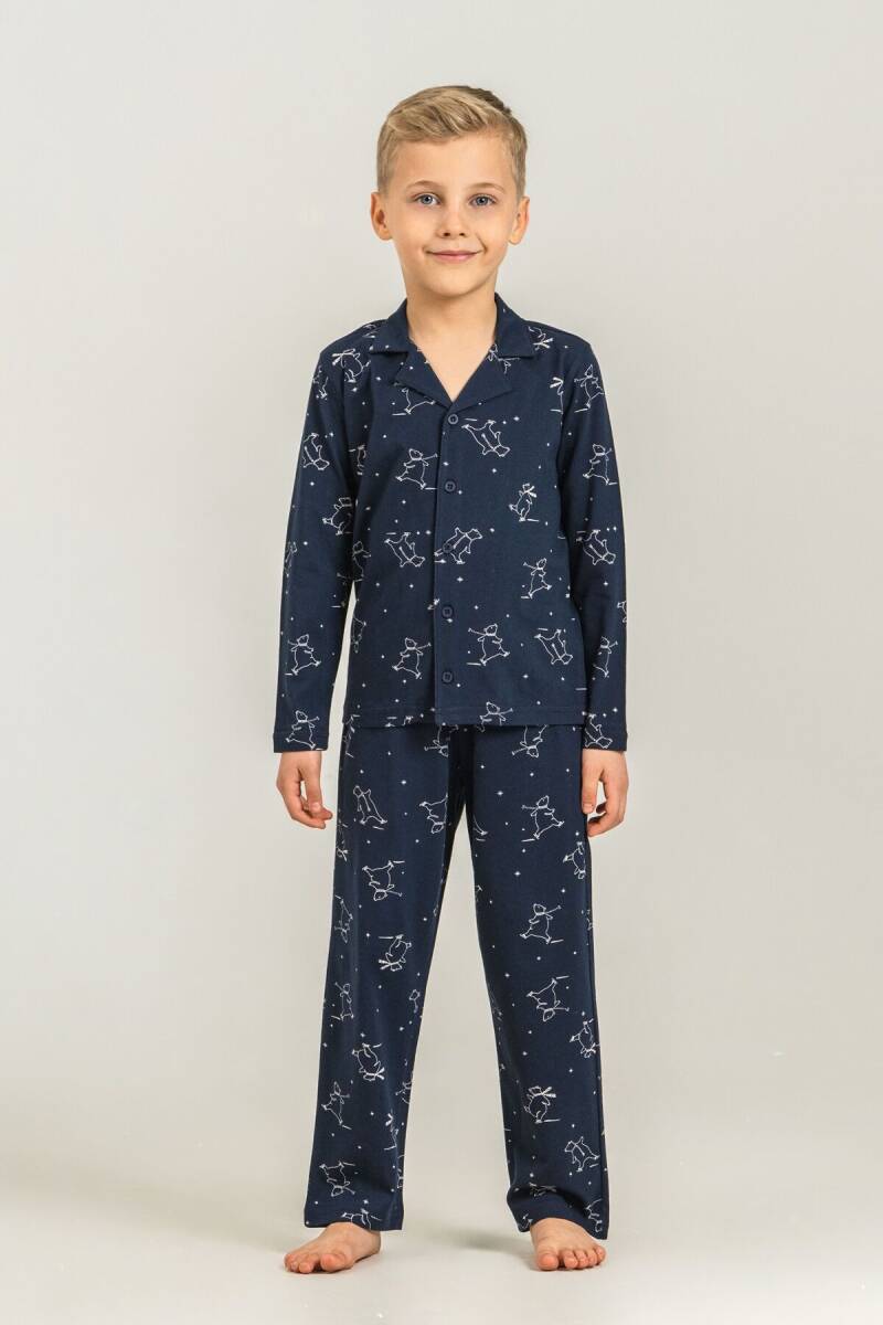 Rolypoly Erkek Çocuk %100 Pamuk Polar Bear Lacivert Gömlek Pijama Takımı RP3865-C-V1 - 8