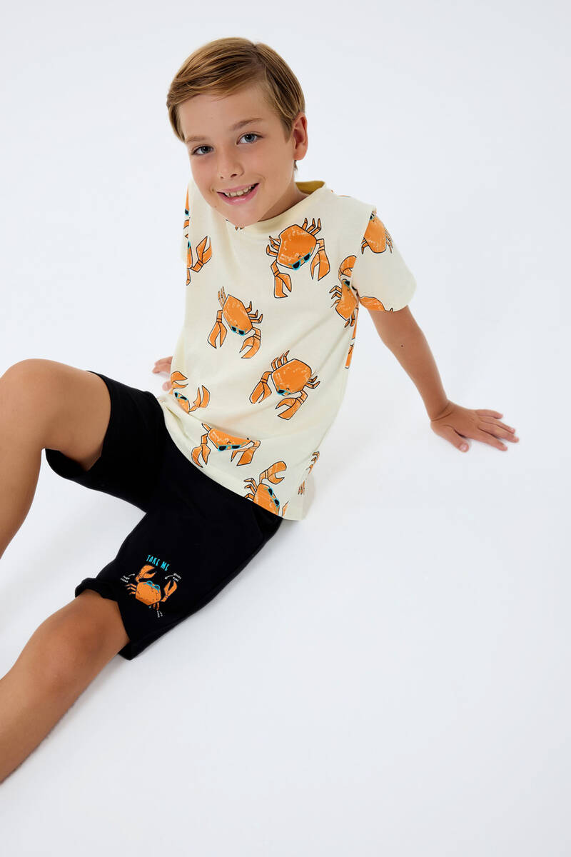 Rolypoly Erkek Çocuk Sarı Bermuda Takım