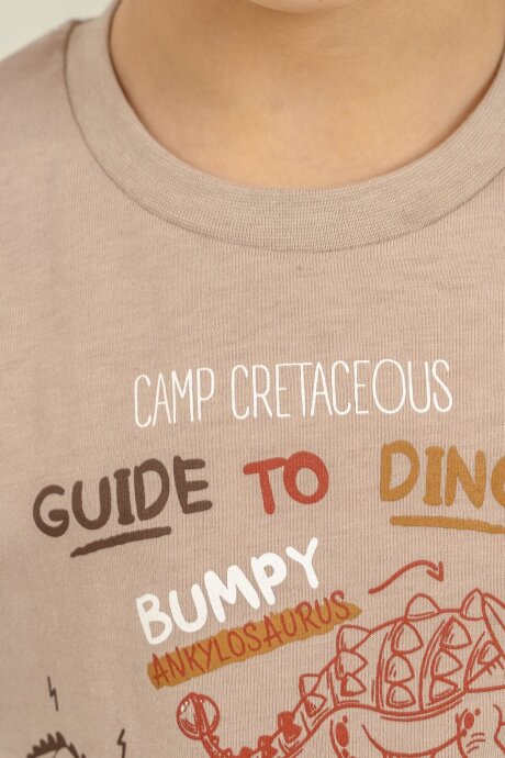 Rolypoly Erkek Çocuk %100 Pamuk Sarı Guide To Dinos Uzun Kol Pijama Takım RP3861-C-V2 - 7