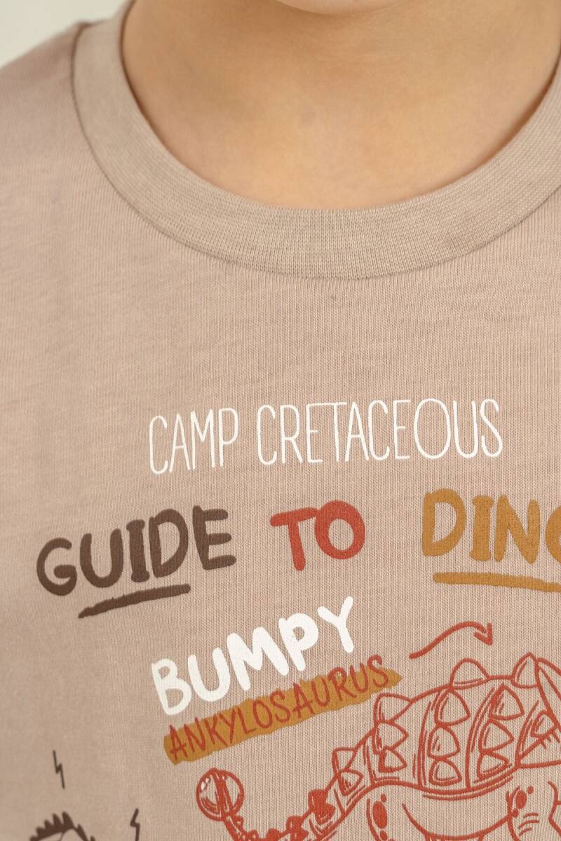 Rolypoly Erkek Çocuk %100 Pamuk Sarı Guide To Dinos Uzun Kol Pijama Takım RP3861-C-V2 - 7