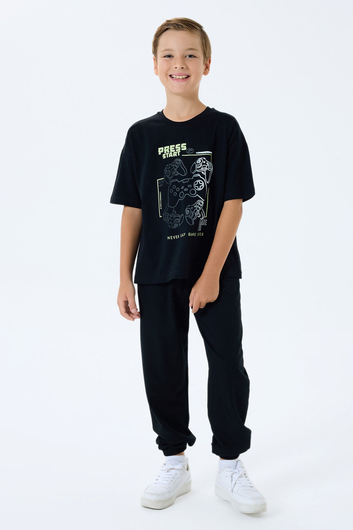 Rolypoly Erkek Çocuk Siyah Pijama Takım