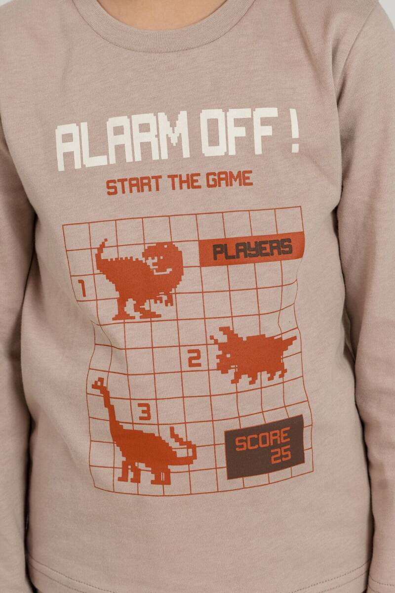 Rolypoly Erkek Çocuk %100 Pamuk Start The Game Sarı Uzun Kol Pijama Takım RP3860-C-V2 - 3