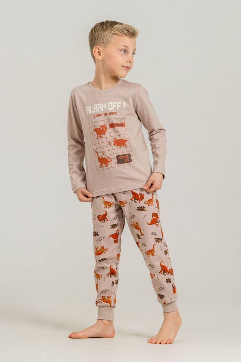 Rolypoly Erkek Çocuk %100 Pamuk Start The Game Sarı Uzun Kol Pijama Takım RP3860-C-V2 - 1