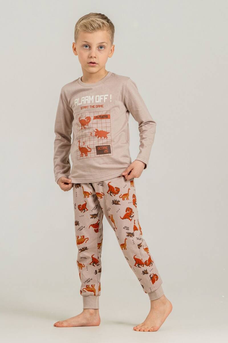 Rolypoly Erkek Çocuk %100 Pamuk Start The Game Sarı Uzun Kol Pijama Takım RP3860-C-V2 - 7
