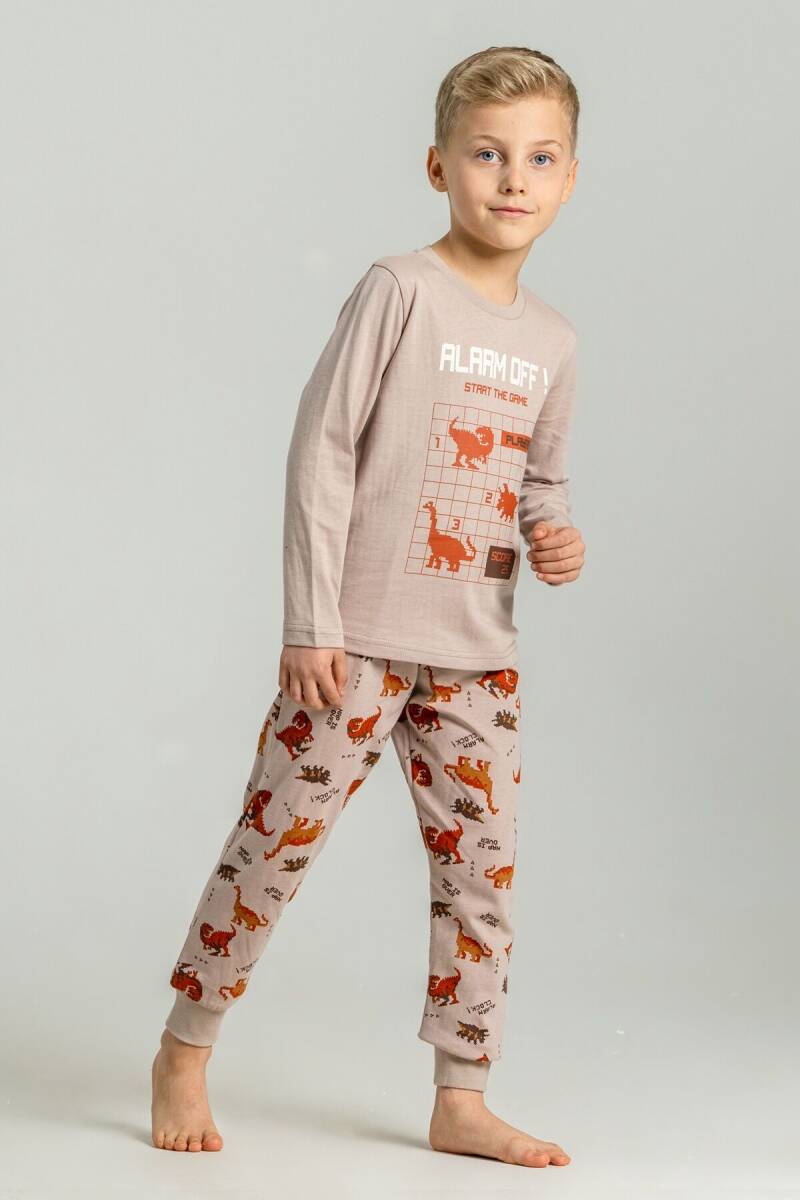 Rolypoly Erkek Çocuk %100 Pamuk Start The Game Sarı Uzun Kol Pijama Takım RP3860-C-V2 - 2