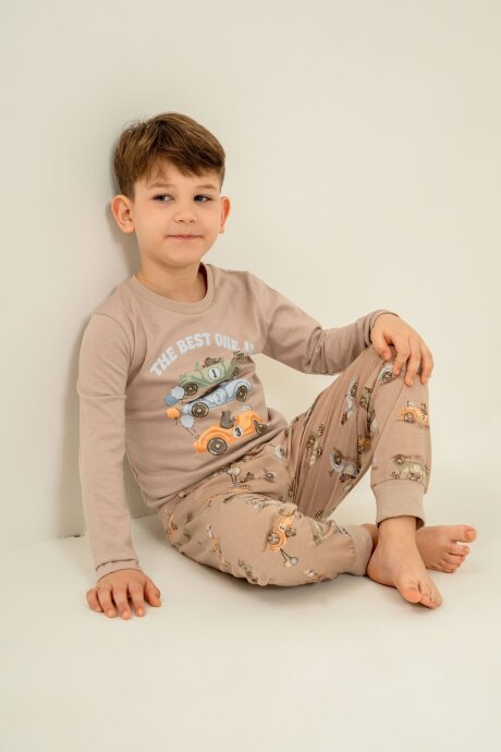 Rolypoly Erkek Çocuk %100 Pamuk The Best One Sarı Uzun Kol Pijama Takım RP3874-C-V1 - 4