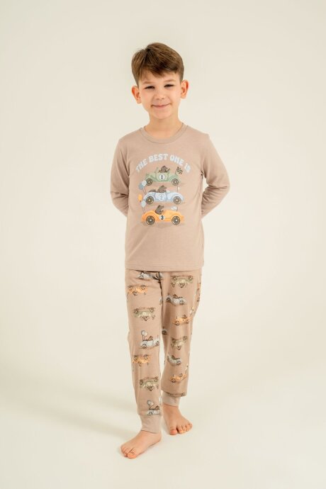 Rolypoly Erkek Çocuk %100 Pamuk The Best One Sarı Uzun Kol Pijama Takım RP3874-C-V1 - 5