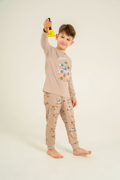 Rolypoly Erkek Çocuk %100 Pamuk The Best One Sarı Uzun Kol Pijama Takım RP3874-C-V1 - 6