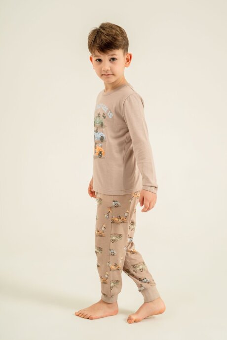 Rolypoly Erkek Çocuk %100 Pamuk The Best One Sarı Uzun Kol Pijama Takım RP3874-C-V1 - 8