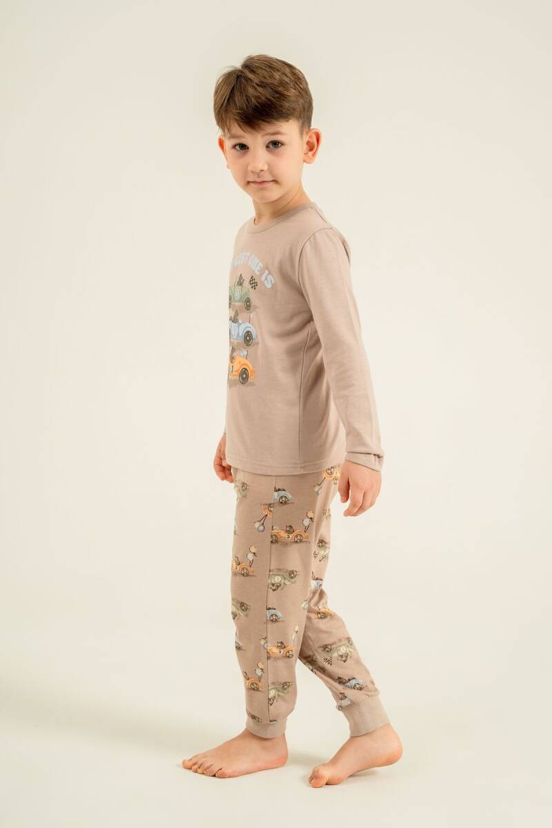Rolypoly Erkek Çocuk %100 Pamuk The Best One Sarı Uzun Kol Pijama Takım RP3874-C-V1 - 8
