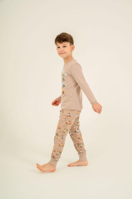 Rolypoly Erkek Çocuk %100 Pamuk The Best One Sarı Uzun Kol Pijama Takım RP3874-C-V1 - 7