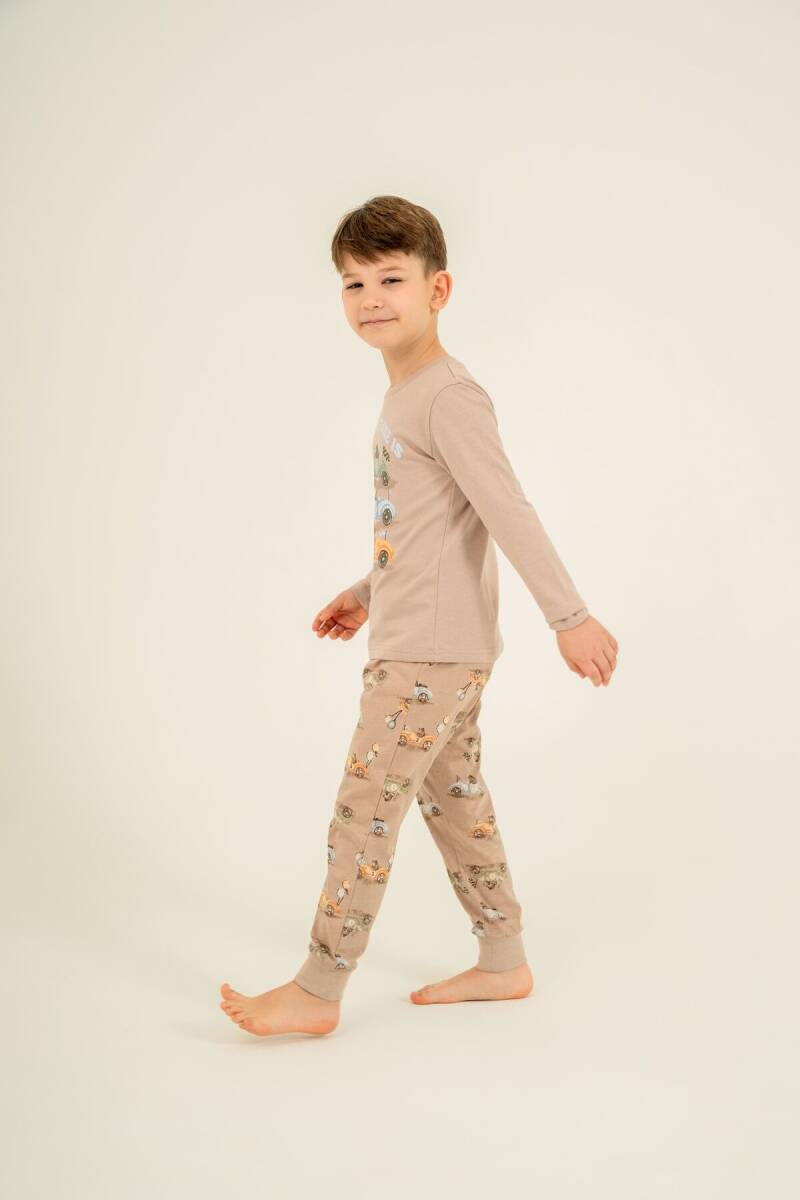 Rolypoly Erkek Çocuk %100 Pamuk The Best One Sarı Uzun Kol Pijama Takım RP3874-C-V1 - 7