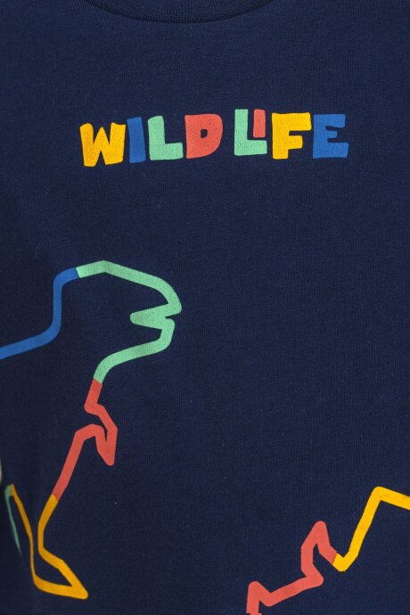 Rolypoly Erkek Çocuk %100 Pamuk Wildlife Lacivert Uzun Kol Pijama Takım RP3866-C-V1 - 3