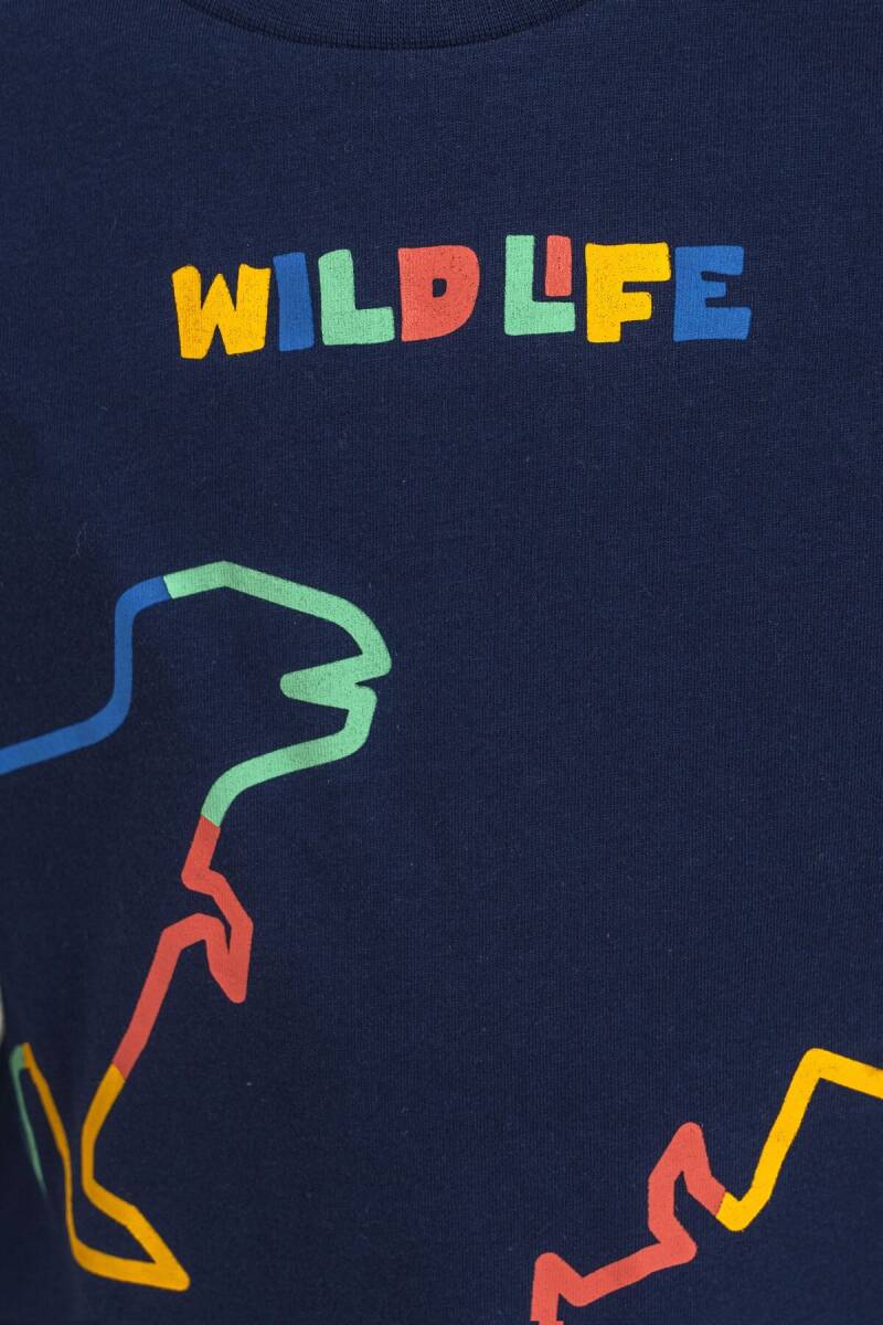 Rolypoly Erkek Çocuk %100 Pamuk Wildlife Lacivert Uzun Kol Pijama Takım RP3866-C-V1 - 3