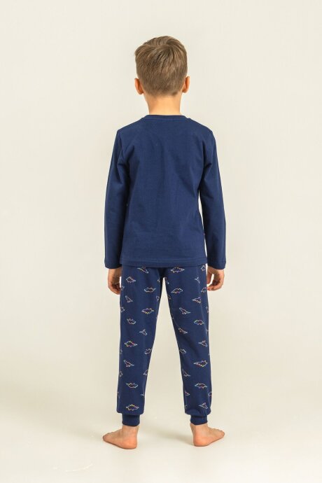 Rolypoly Erkek Çocuk %100 Pamuk Wildlife Lacivert Uzun Kol Pijama Takım RP3866-C-V1 - 4