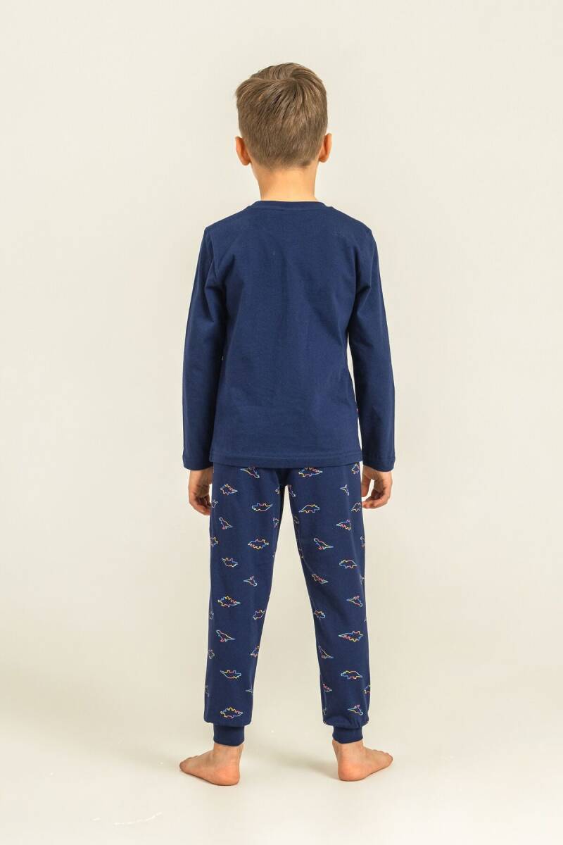 Rolypoly Erkek Çocuk %100 Pamuk Wildlife Lacivert Uzun Kol Pijama Takım RP3866-C-V1 - 4