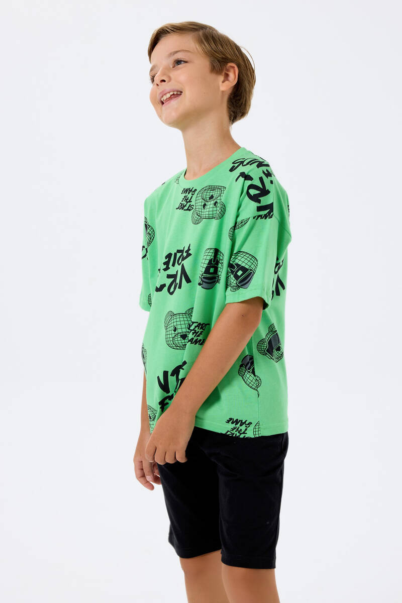 Rolypoly Erkek Çocuk Yeşil Bermuda Takım