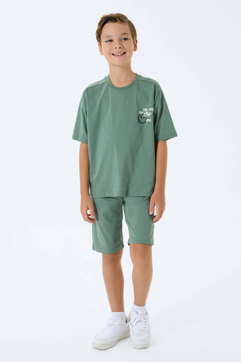 Rolypoly Erkek Çocuk Yeşil Bermuda Takım