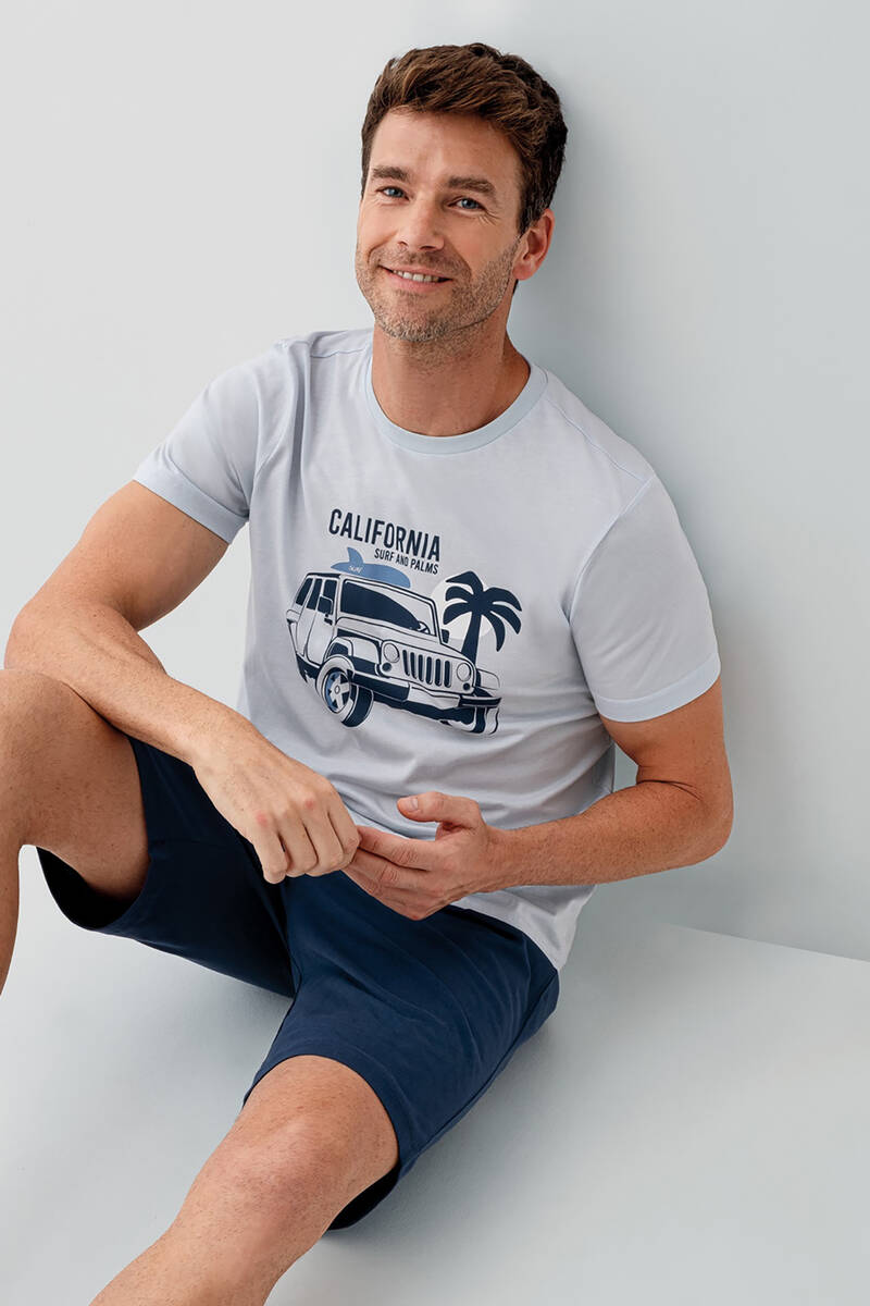 Rolypoly Erkek Mavi Bermuda Takım