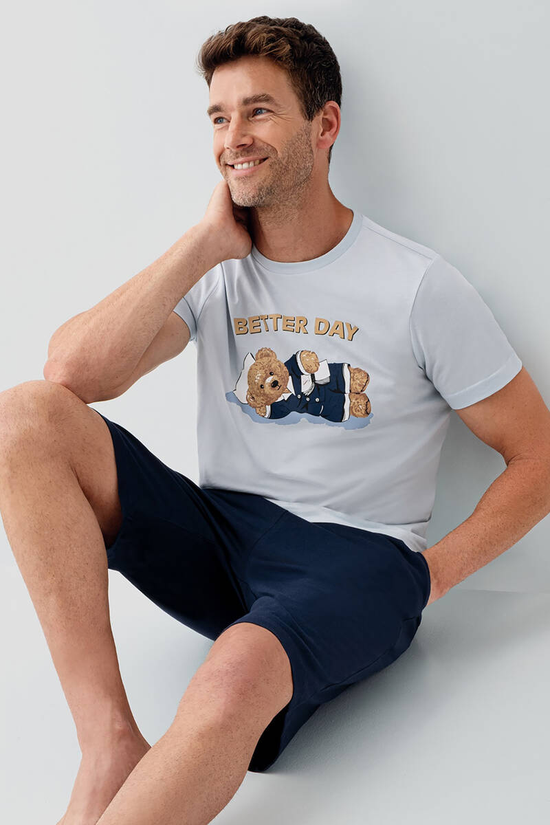 Rolypoly Erkek Mavi Bermuda Takım