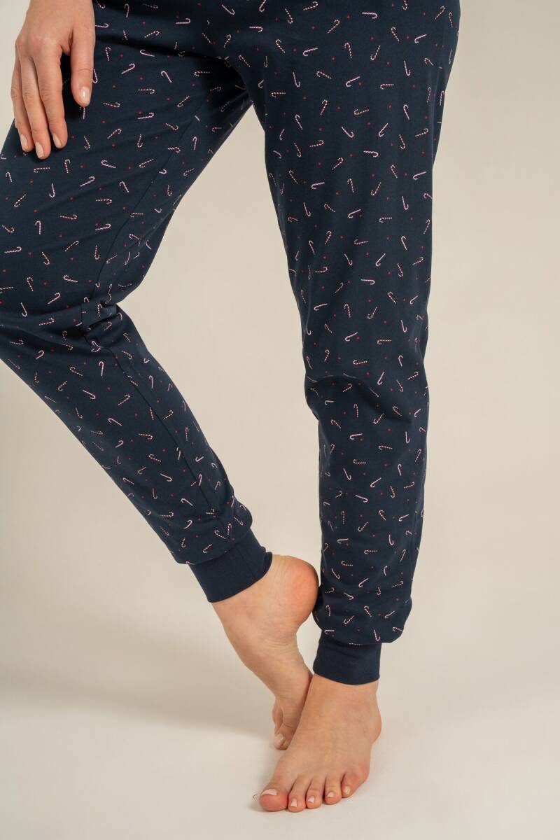 Rolypoly Ho Ho Ho Deer Anne Kız %100 Pamuk Kırmızı Uzun Kol Pijama Takım RP3934-A-V1 - 8