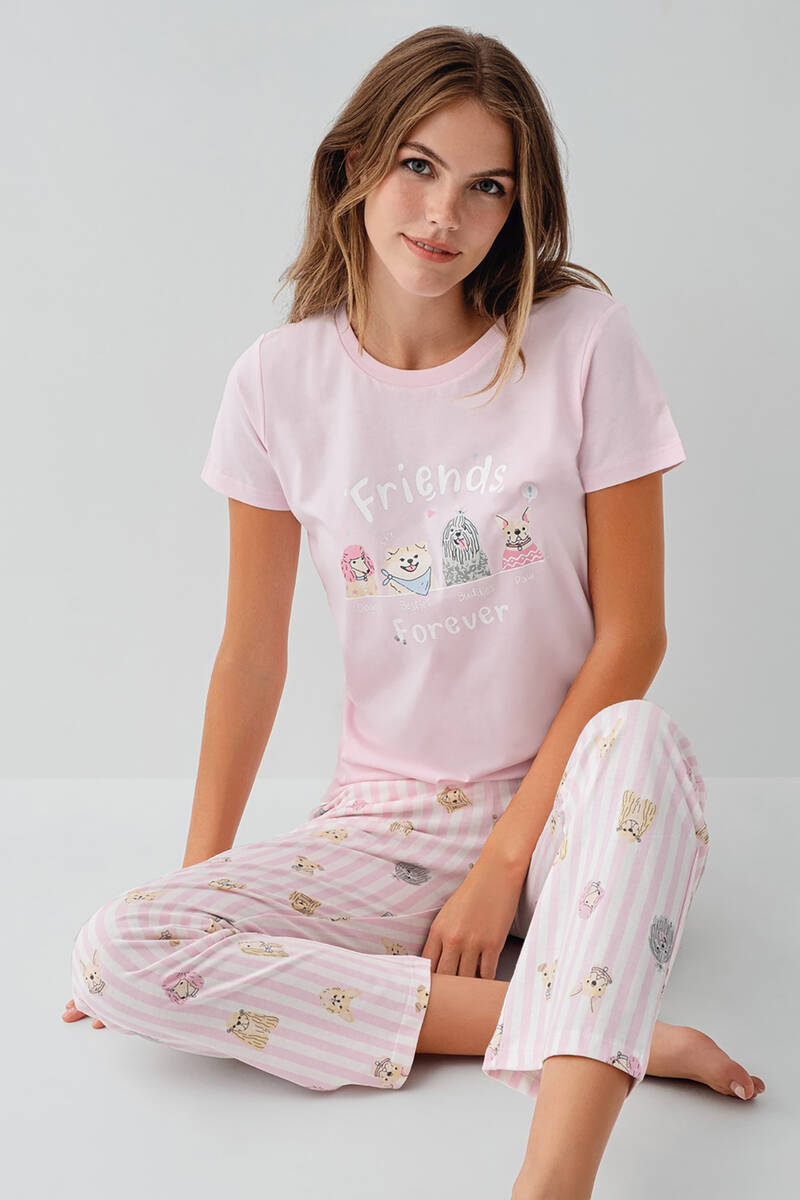 Rolypoly Kadın Pembe Pijama Takım