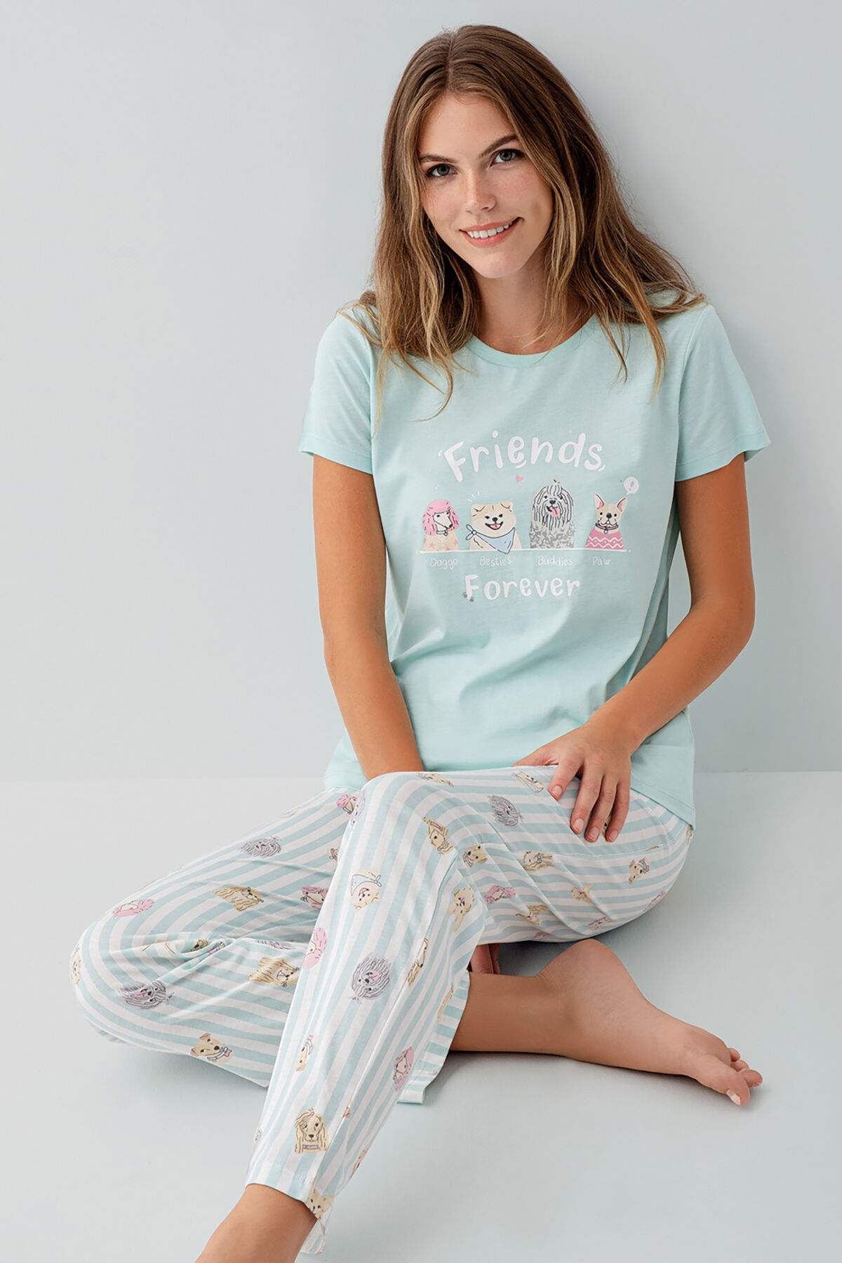 Rolypoly Kadın Yeşil Pijama Takım