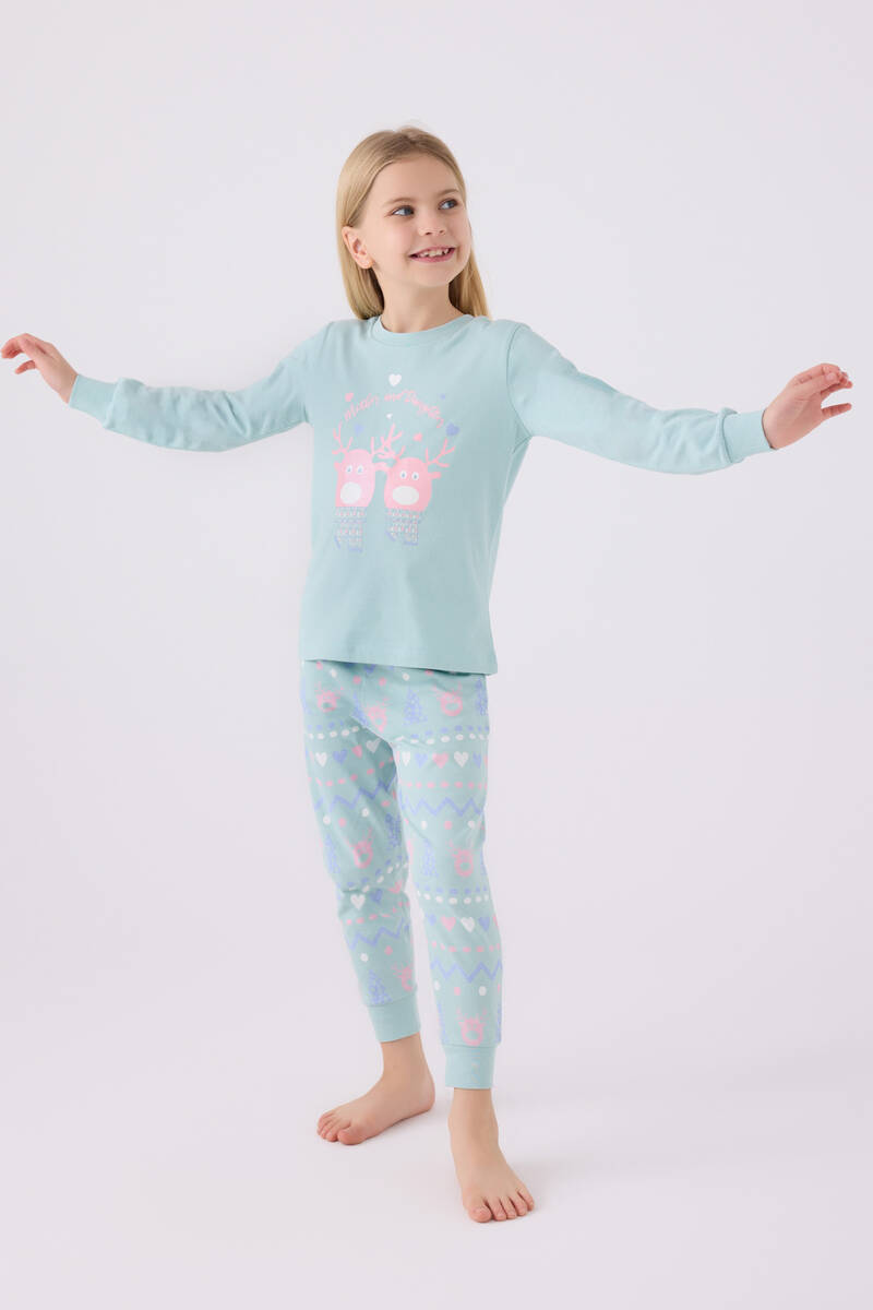 Rolypoly Kız Çocuk Mavi Uzun Kol Pijama Takım Rolypoly Kız Çocuk Mavi Uzun Kol Pijama Takım