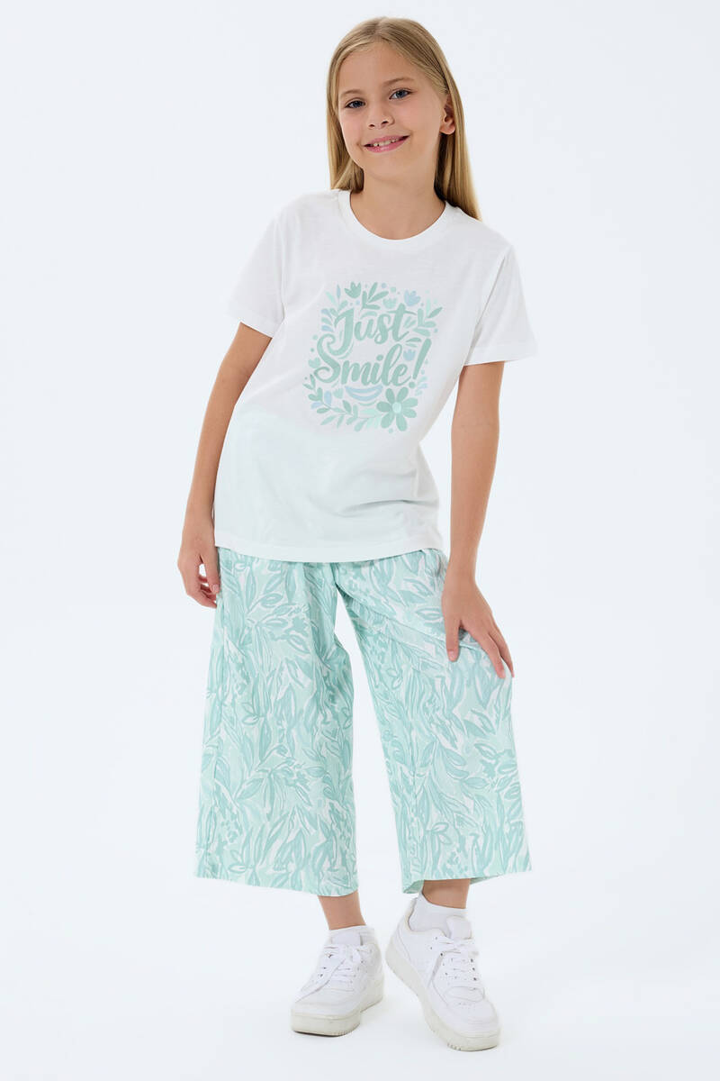 Rolypoly Kız Çocuk Beyaz Kapri Takım