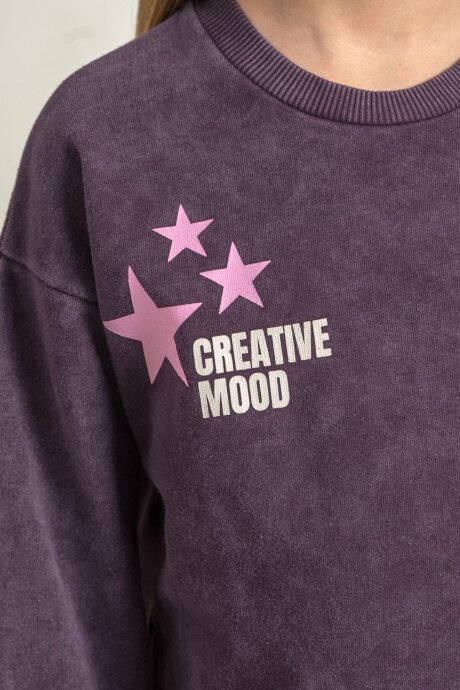 Rolypoly Kız Çocuk Creative Mood Mor Eşofman Takımı RP3927-C-V2 - 3