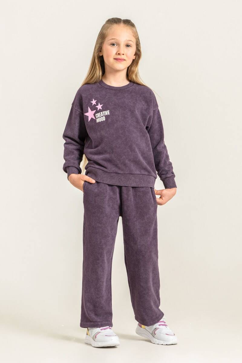 Rolypoly Kız Çocuk Creative Mood Mor Eşofman Takımı RP3927-C-V2 - 1