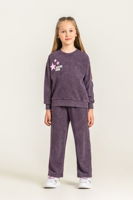 Rolypoly Kız Çocuk Creative Mood Mor Eşofman Takımı RP3927-C-V2 - 6