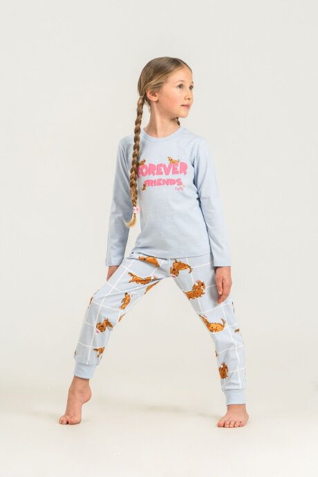 Rolypoly Kız Çocuk %100 Pamuk Forever Friends Mavi Uzun Kol Pijama Takım RP3907-C-V2