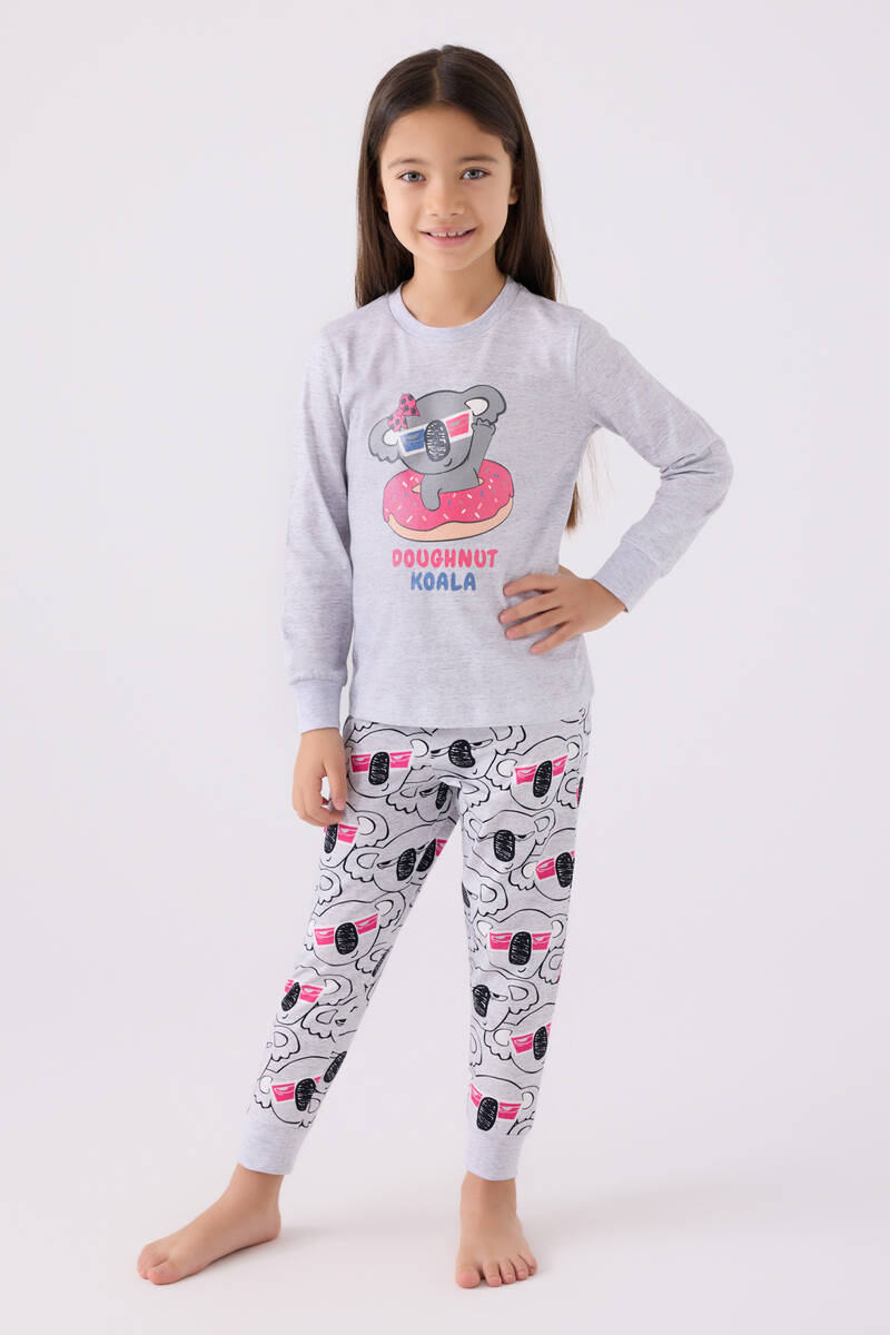 Rolypoly Kız Çocuk Gri Uzun Kol Pijama Takım Rolypoly Kız Çocuk Gri Uzun Kol Pijama Takım