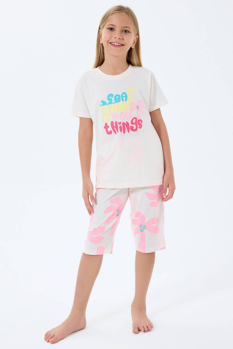 Rolypoly Kız Çocuk Krem Kapri Takım