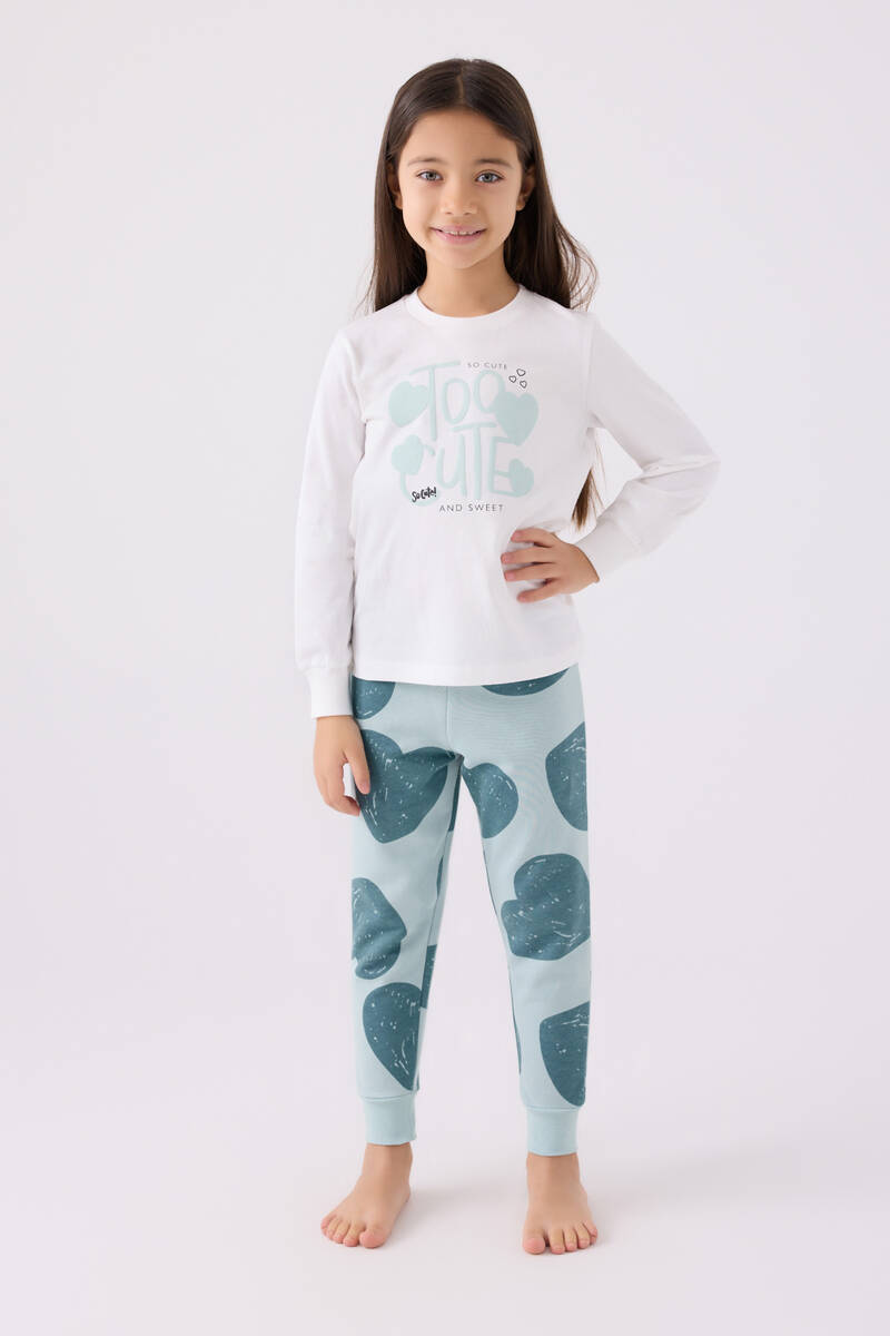 Rolypoly Kız Çocuk Mavi Uzun Kol Pijama Takım Rolypoly Kız Çocuk Mavi Uzun Kol Pijama Takım