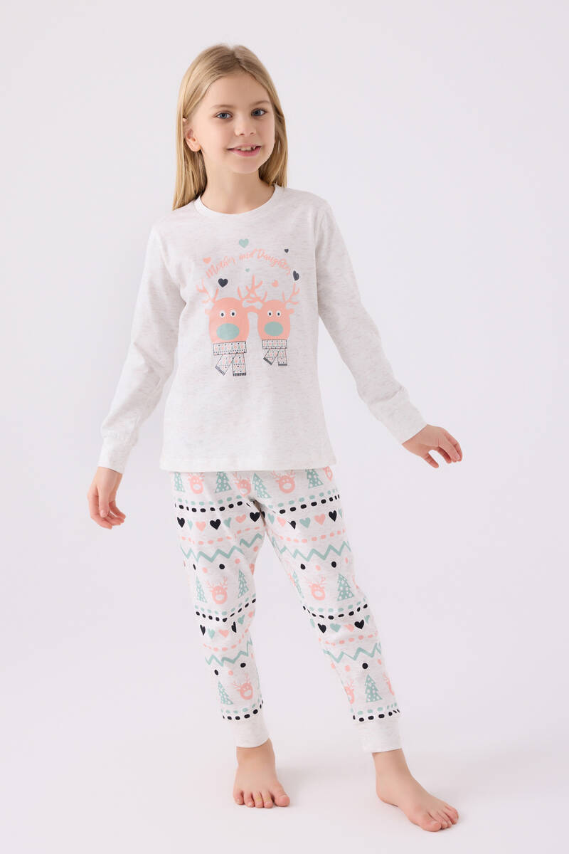 Rolypoly Kız Çocuk Beyaz Uzun Kol Pijama Takım Rolypoly Kız Çocuk Beyaz Uzun Kol Pijama Takım
