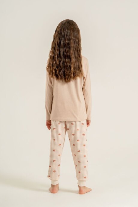 Rolypoly Kız Çocuk %100 Pamuk Let Me Sleep Please Pembe Uzun Kol Pijama Takım RP3915-C-V1 - 4