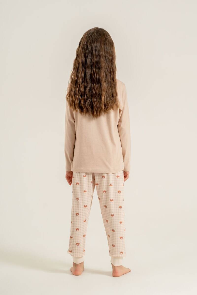 Rolypoly Kız Çocuk %100 Pamuk Let Me Sleep Please Pembe Uzun Kol Pijama Takım RP3915-C-V1 - 4