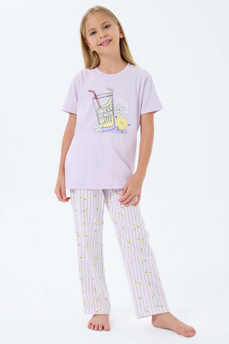 Rolypoly Kız Çocuk Mor Pijama Takım