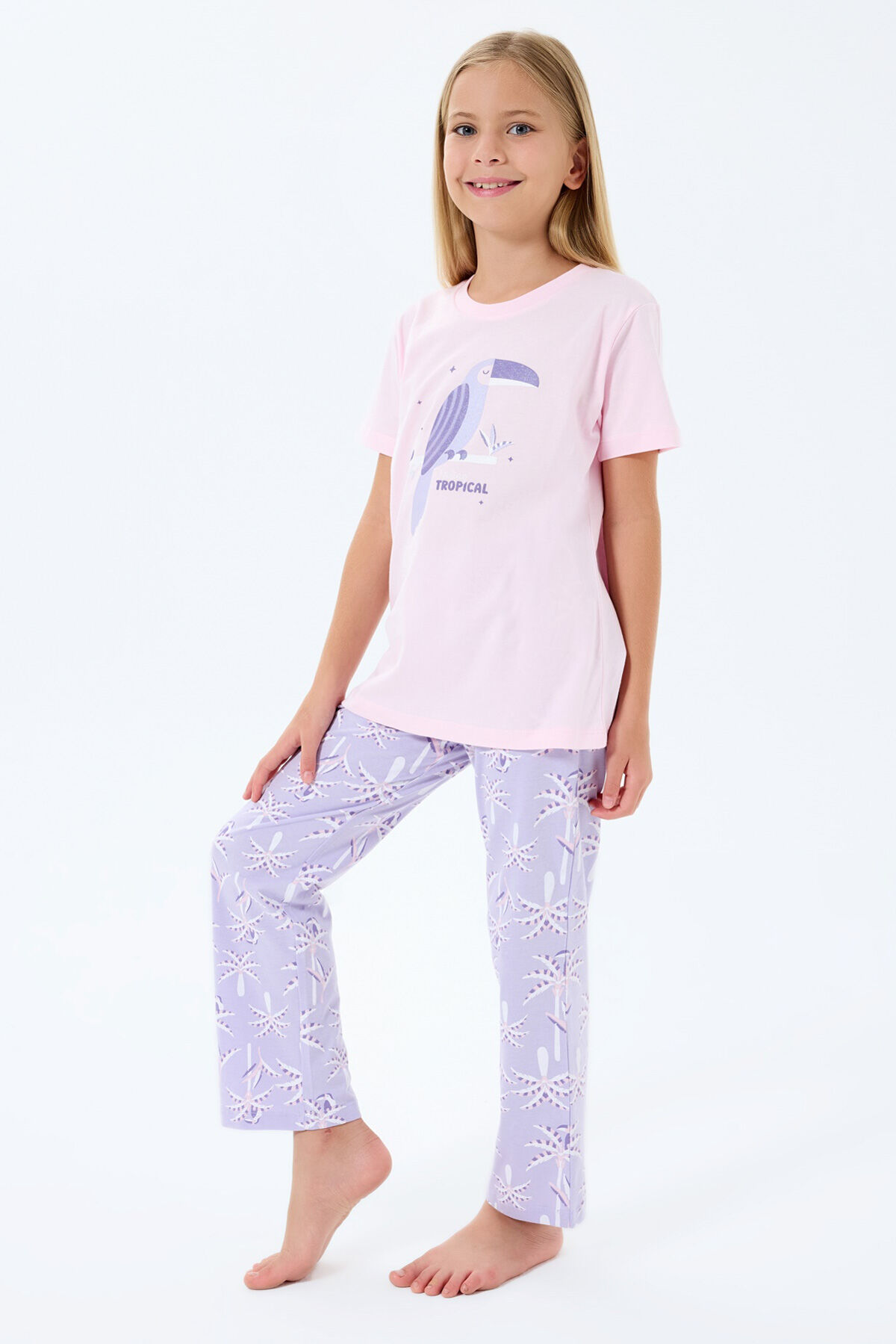 Rolypoly Kız Çocuk Pembe Pijama Takım