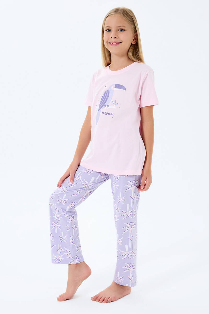 Rolypoly Kız Çocuk Pembe Pijama Takım