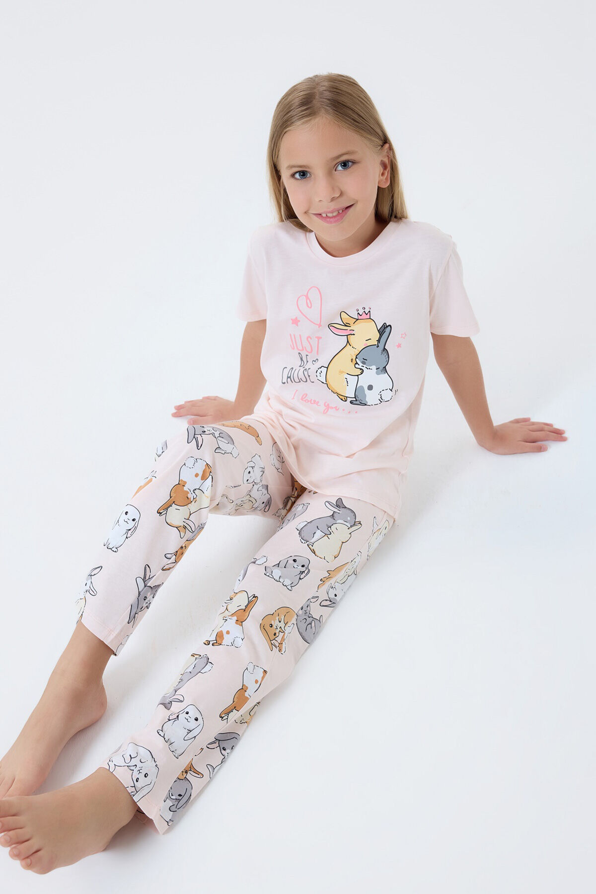 Rolypoly Kız Çocuk Pembe Pijama Takım