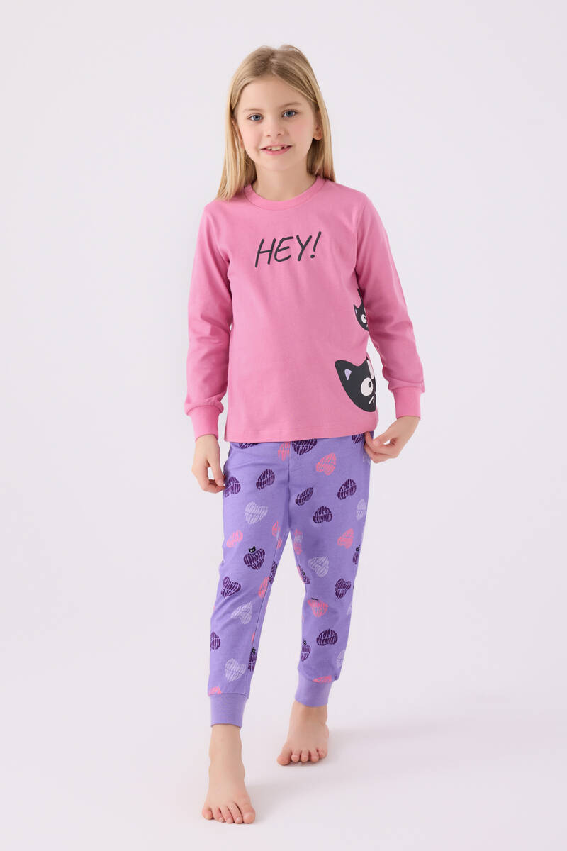 Rolypoly Kız Çocuk Pembe Uzun Kol Pijama Takım Rolypoly Kız Çocuk Pembe Uzun Kol Pijama Takım